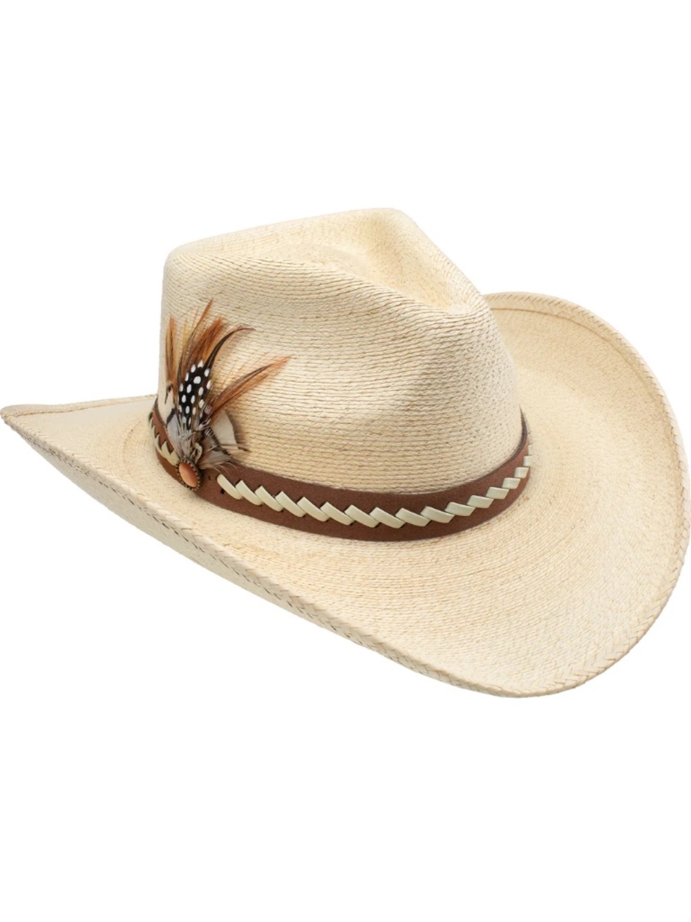 LANEY WILSON CHARLIE 1 HORSE WOMEN'S STRAW "ROAD RUNNER" COWBOY HAT Size M NWT - Picture 3 of 16